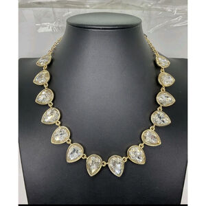 NWT White House Black Market Faceted Rhinestone Necklace 16"
